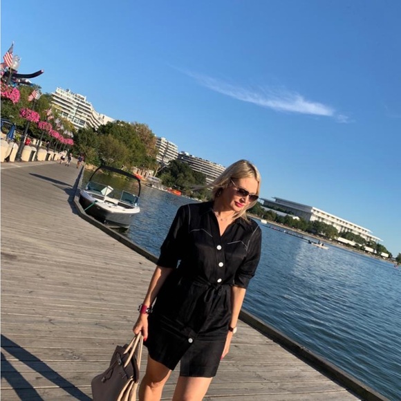 Sandro black dress with belt mini excellent condition - Picture 4 of 7